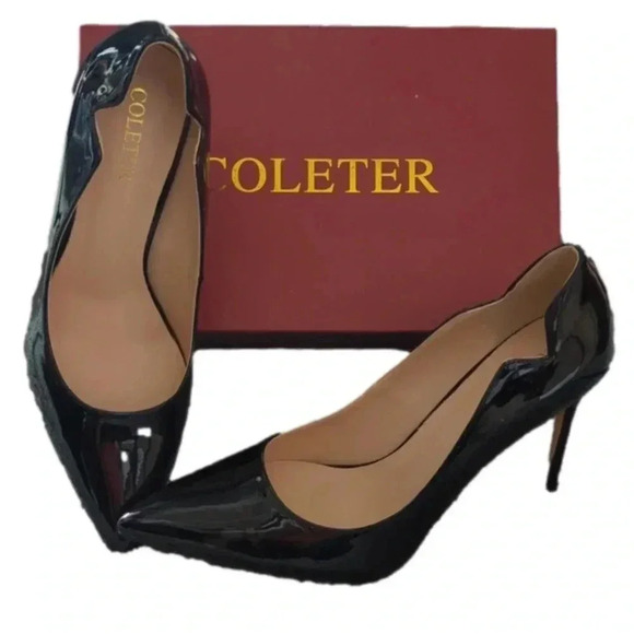 Coleter women's black pointy heels - Picture 1 of 10